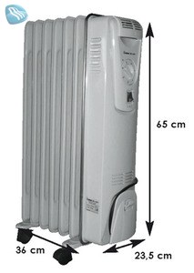Radiador de aceite 1000/2000 W 220 V